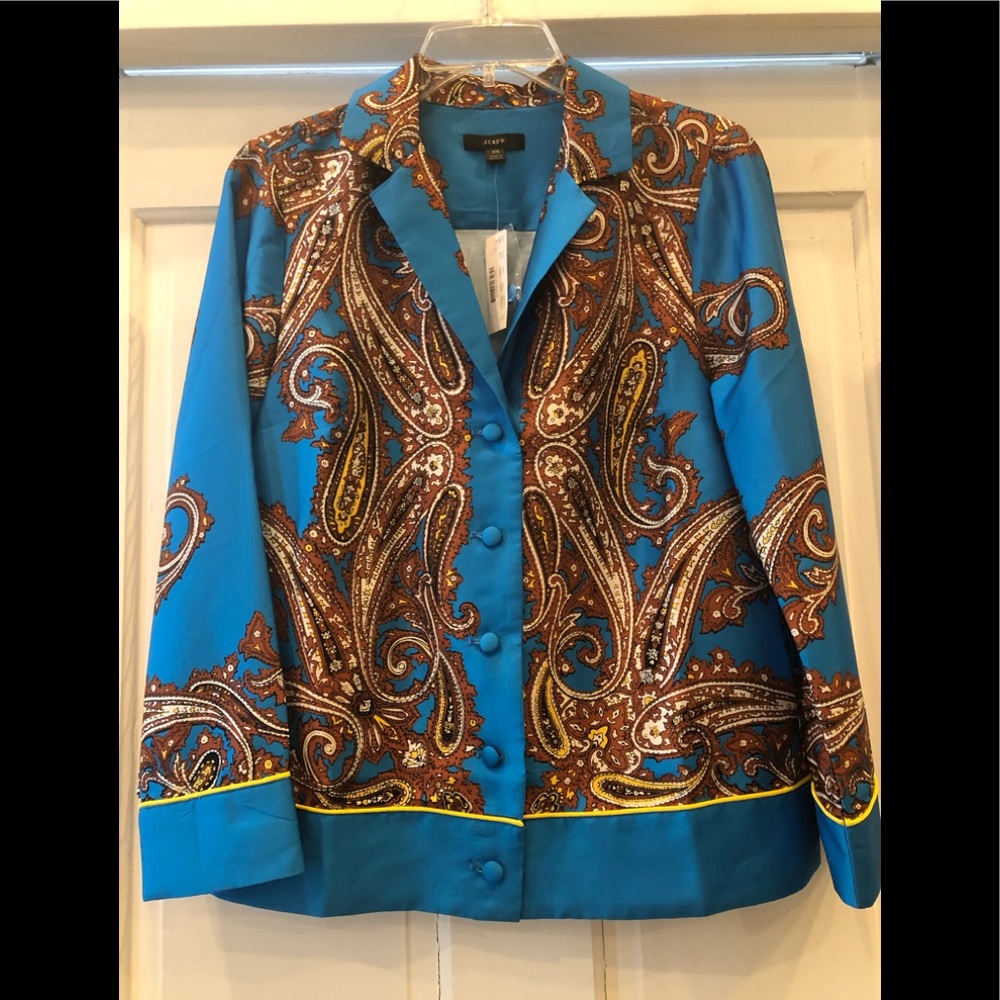 NWT J Crew silky pajama-style top